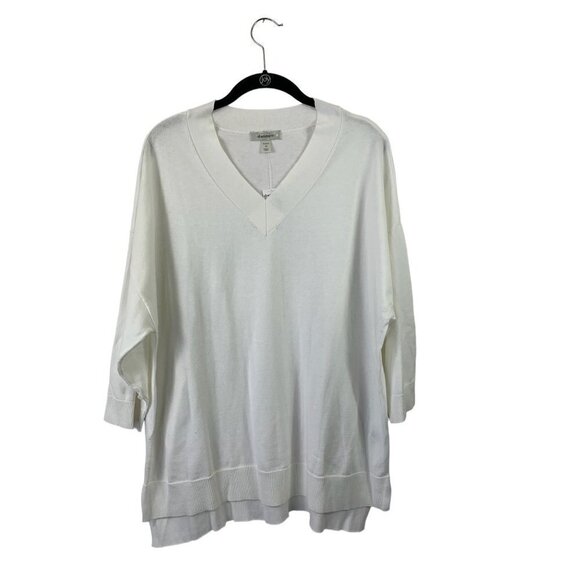 dressbarn Tops - Dressbarn Women's White V-Neck Top